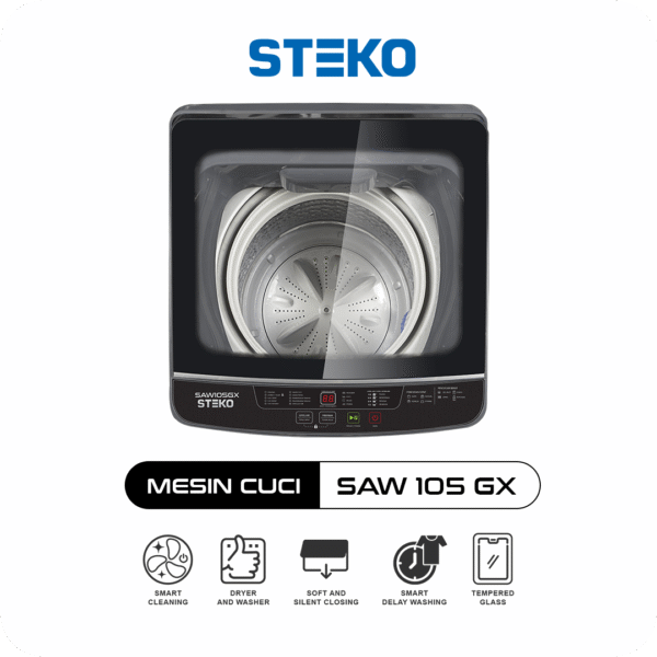 STEKO - Mesin Cuci SAW 105 GX (Kapasitas 10,5 Kg) - Image 3