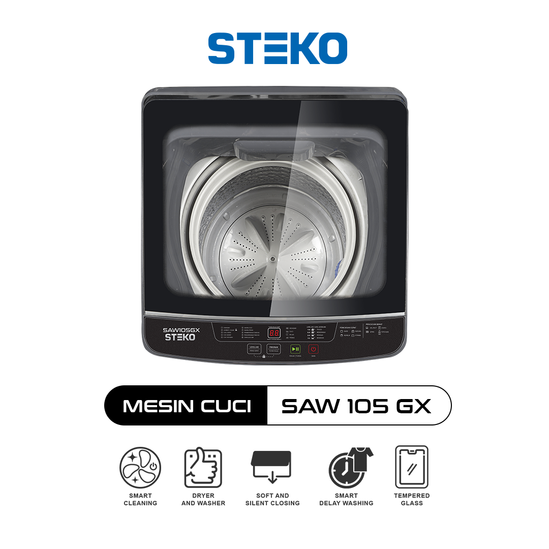 STEKO - Mesin Cuci SAW 105 GX (Kapasitas 10,5 Kg) - Image 3