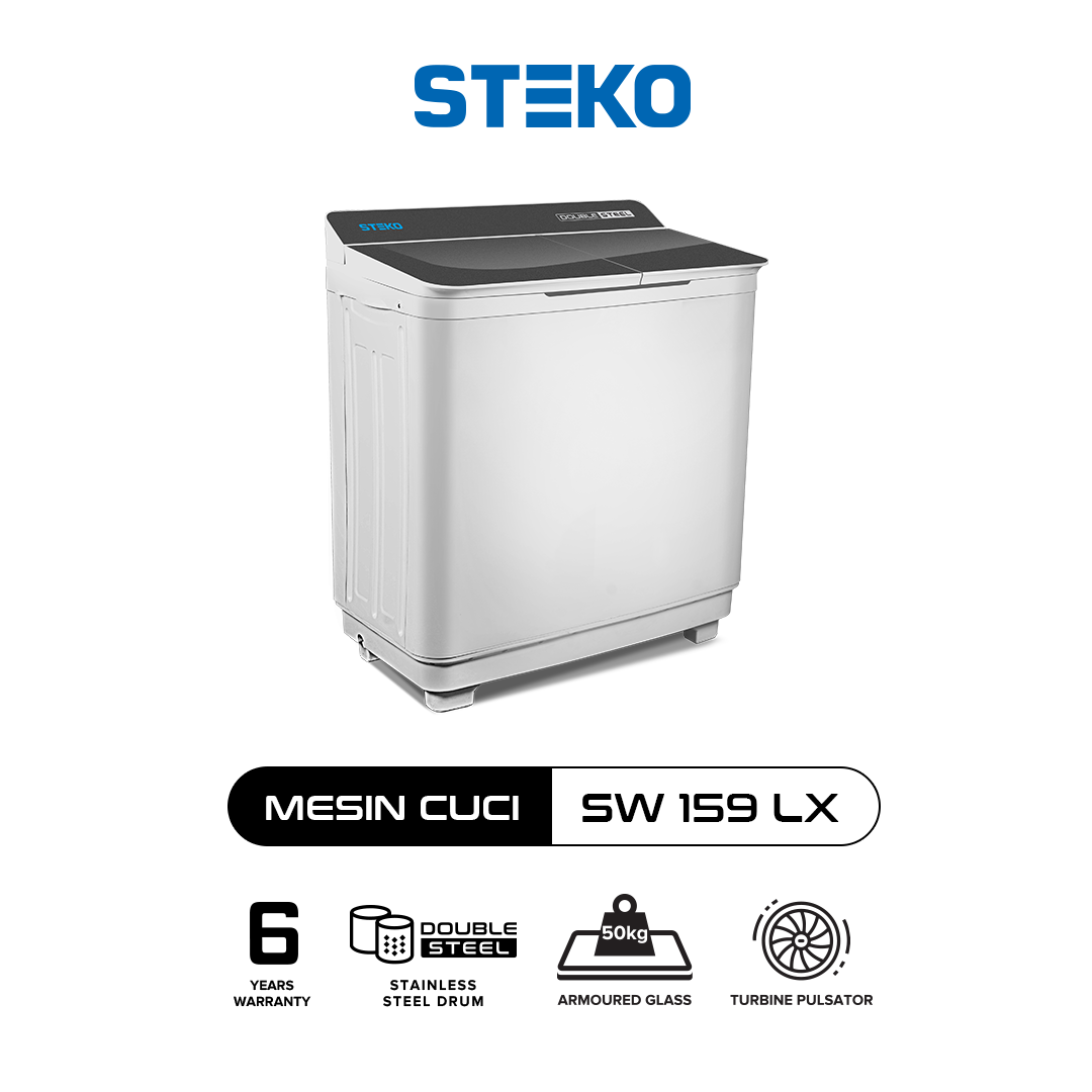 STEKO - Mesin Cuci SW 159 LX Double Stainless Steel (15 KG) - Image 2