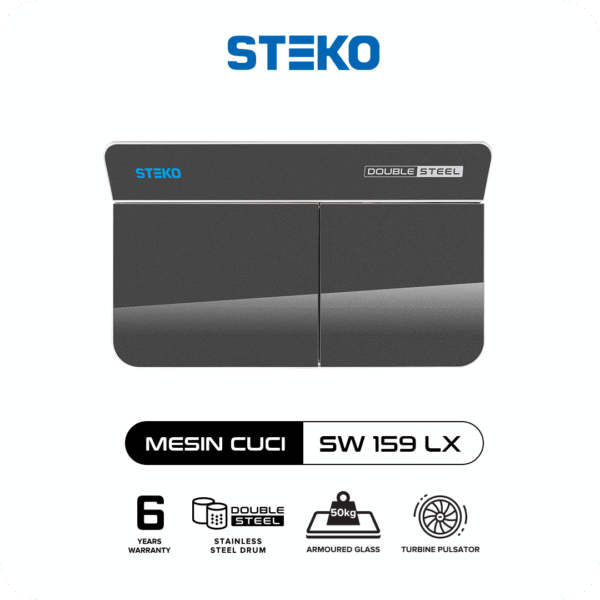 STEKO - Mesin Cuci SW 159 LX Double Stainless Steel (15 KG) - Image 5