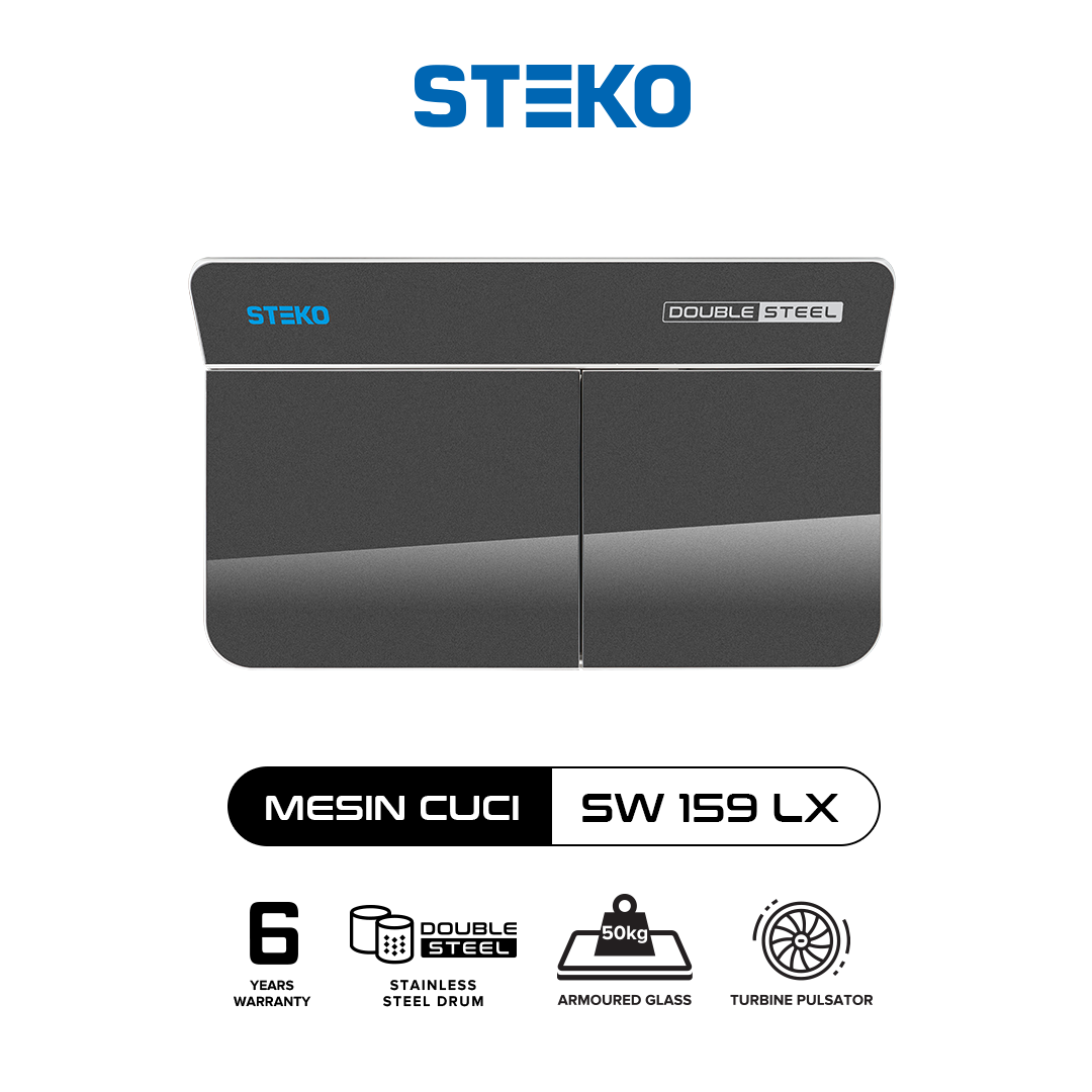 STEKO - Mesin Cuci SW 159 LX Double Stainless Steel (15 KG) - Image 5