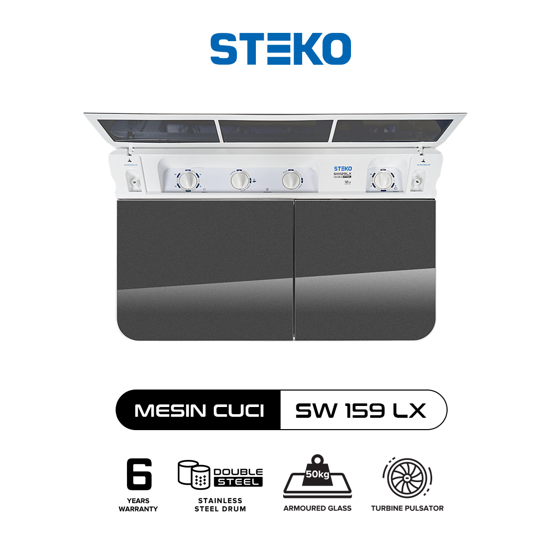 STEKO - Mesin Cuci SW 159 LX Double Stainless Steel (15 KG) - Image 4