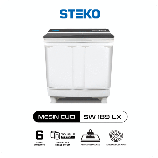 STEKO - Mesin Cuci SW 189 LX Double Stainless Steel (18 KG)