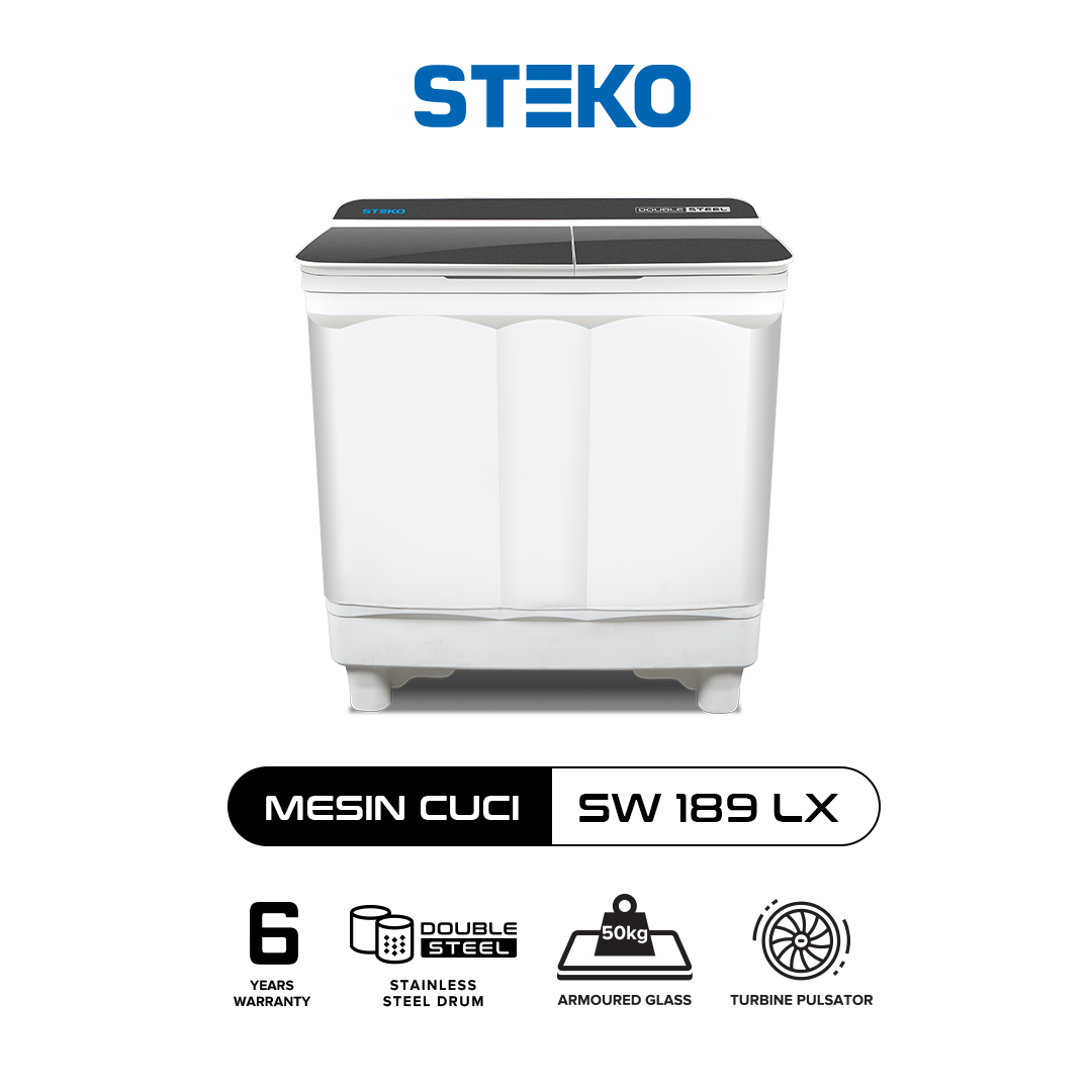 STEKO - Mesin Cuci SW 189 LX Double Stainless Steel (18 KG)