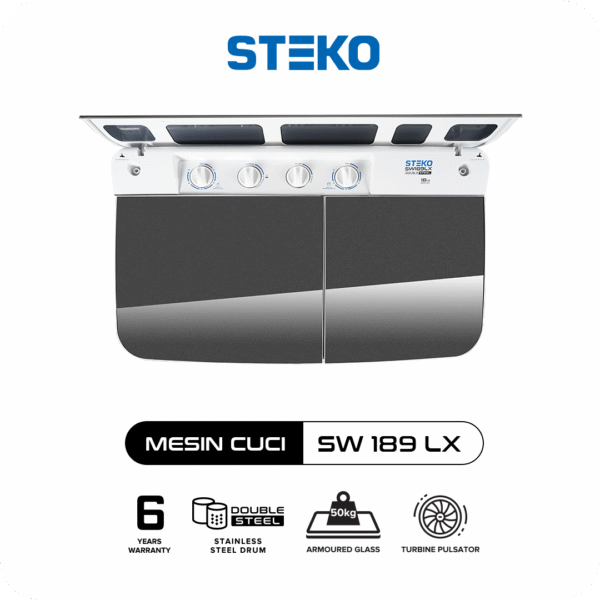 STEKO - Mesin Cuci SW 189 LX Double Stainless Steel (18 KG) - Image 4