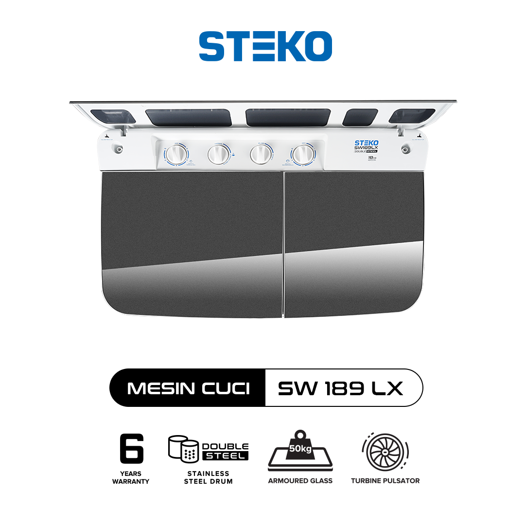 STEKO - Mesin Cuci SW 189 LX Double Stainless Steel (18 KG) - Image 4