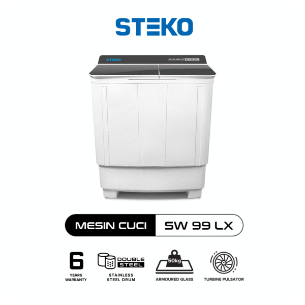 STEKO - Mesin Cuci SW 99 LX Double Stainless Steel (9 KG)