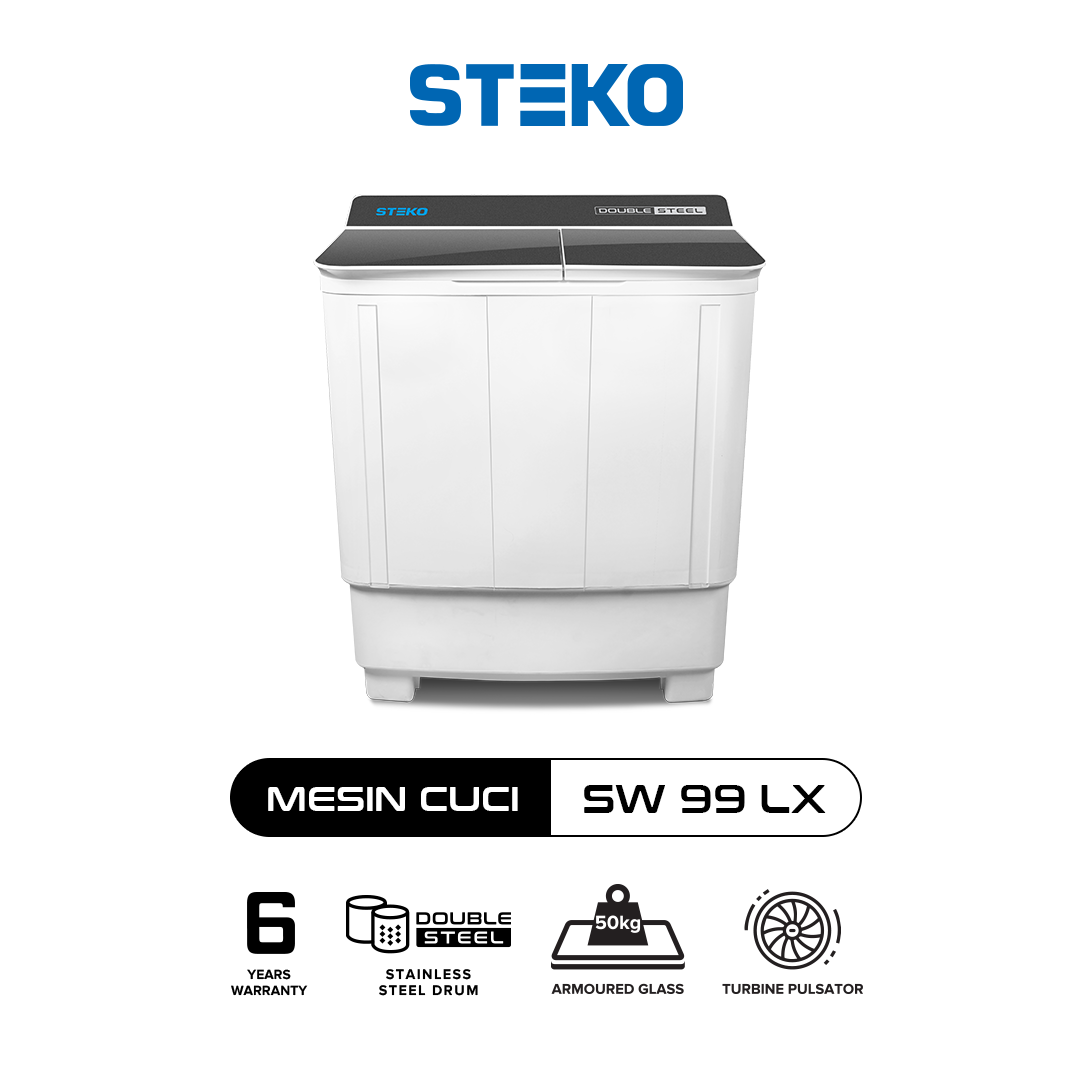 STEKO - Mesin Cuci SW 99 LX Double Stainless Steel (9 KG)