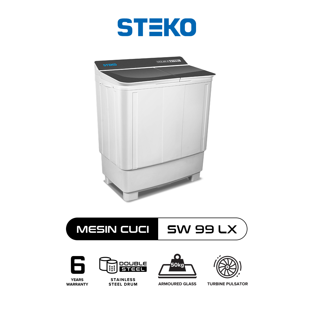 STEKO - Mesin Cuci SW 99 LX Double Stainless Steel (9 KG) - Image 2