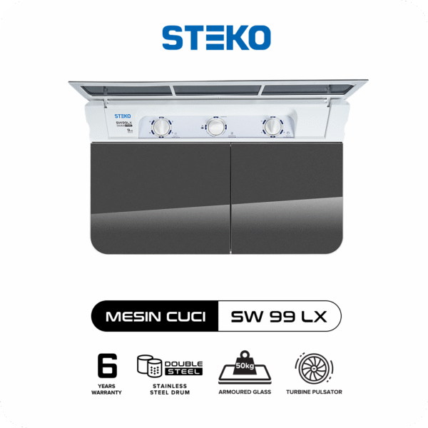 STEKO - Mesin Cuci SW 99 LX Double Stainless Steel (9 KG) - Image 4