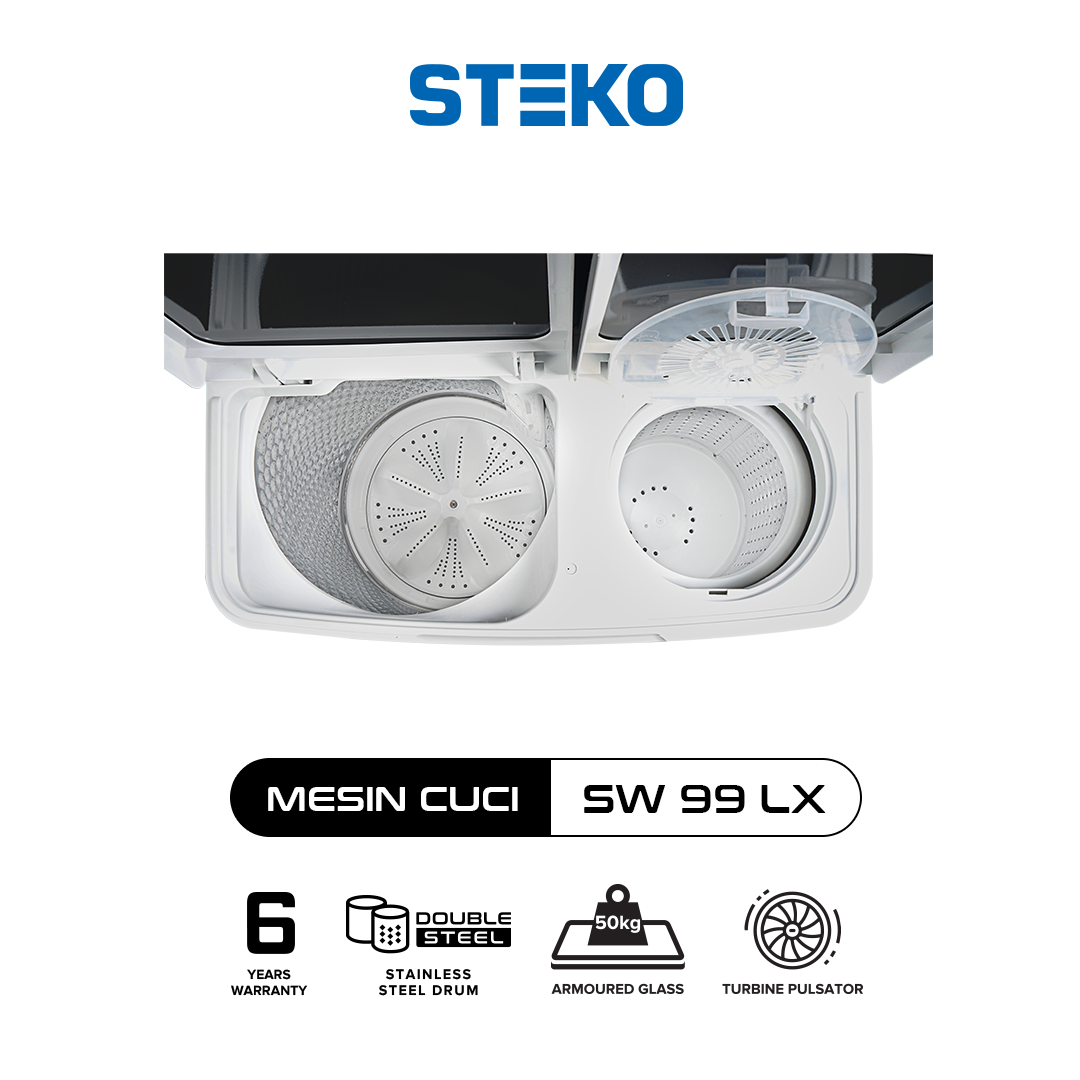STEKO - Mesin Cuci SW 99 LX Double Stainless Steel (9 KG) - Image 3