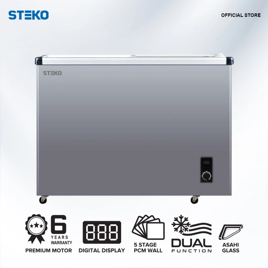 STEKO - Chest Freezer SG 330 RS (300 Liter) Sliding Glass