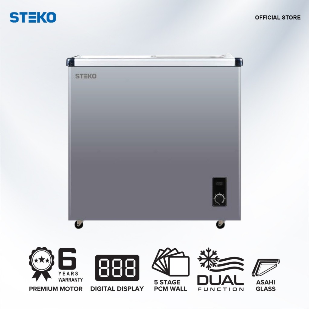 STEKO -  Chest Freezer SG 210 RS (200 Liter) Sliding Glass