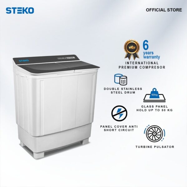 STEKO - Mesin Cuci SW 99 LX Double Stainless Steel (9 KG)