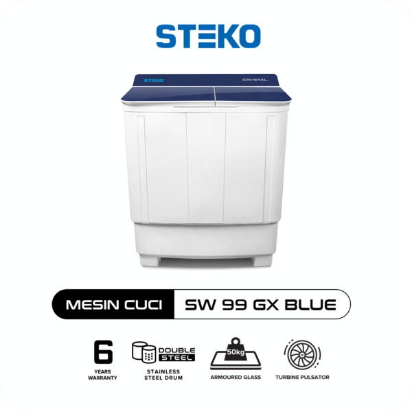 STEKO - Mesin Cuci SW 99 GX Tempered Glass (9 KG)