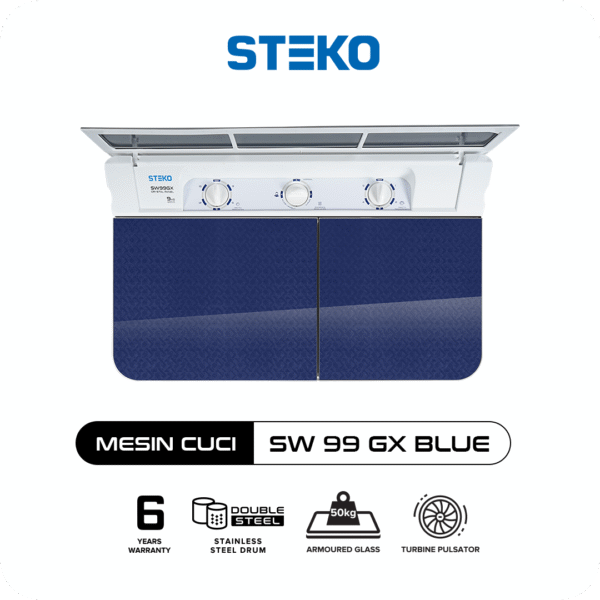 STEKO - Mesin Cuci SW 99 GX Tempered Glass (9 KG) - Image 9