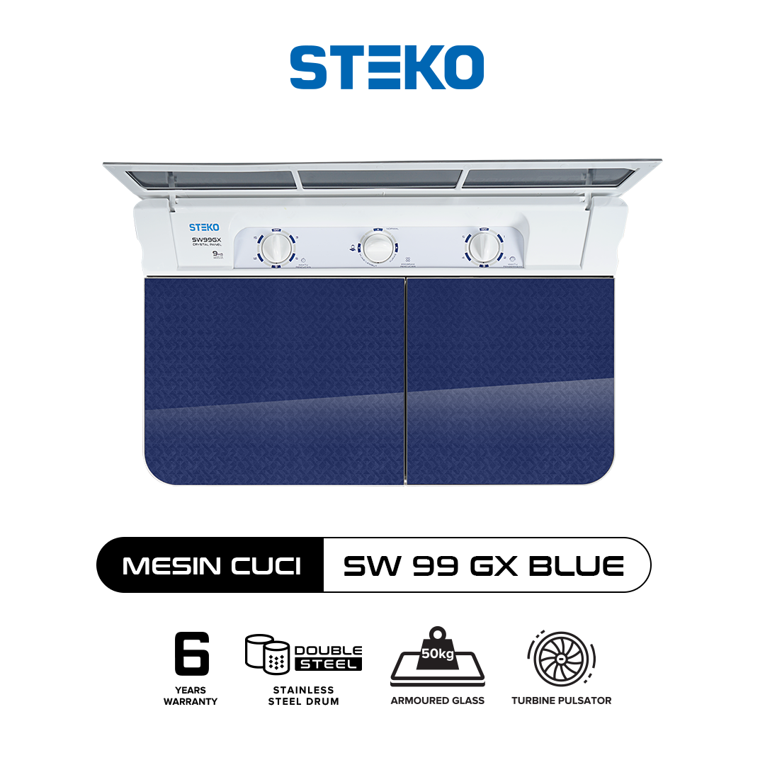 STEKO - Mesin Cuci SW 99 GX Tempered Glass (9 KG) - Image 9