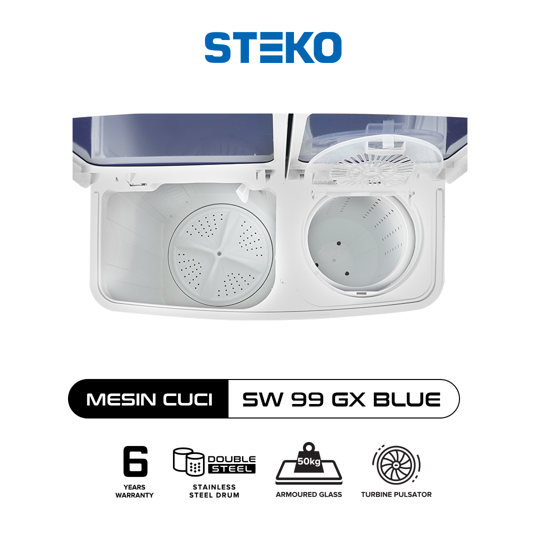 STEKO - Mesin Cuci SW 99 GX Tempered Glass (9 KG) - Image 7