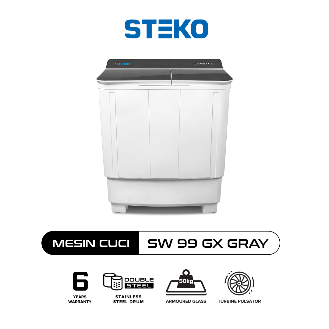 STEKO - Mesin Cuci SW 99 GX Tempered Glass (9 KG) - Image 2