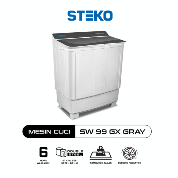 STEKO - Mesin Cuci SW 99 GX Tempered Glass (9 KG) - Image 6