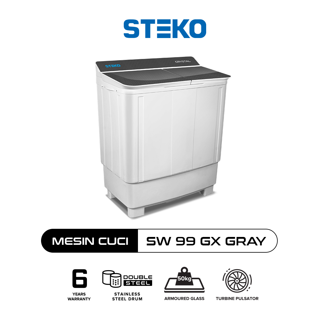 STEKO - Mesin Cuci SW 99 GX Tempered Glass (9 KG) - Image 6