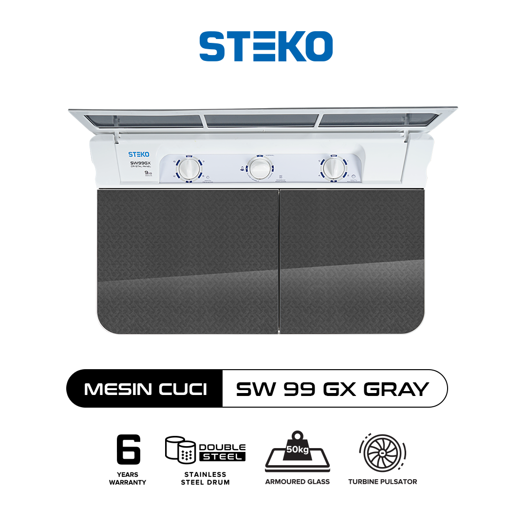 STEKO - Mesin Cuci SW 99 GX Tempered Glass (9 KG) - Image 4